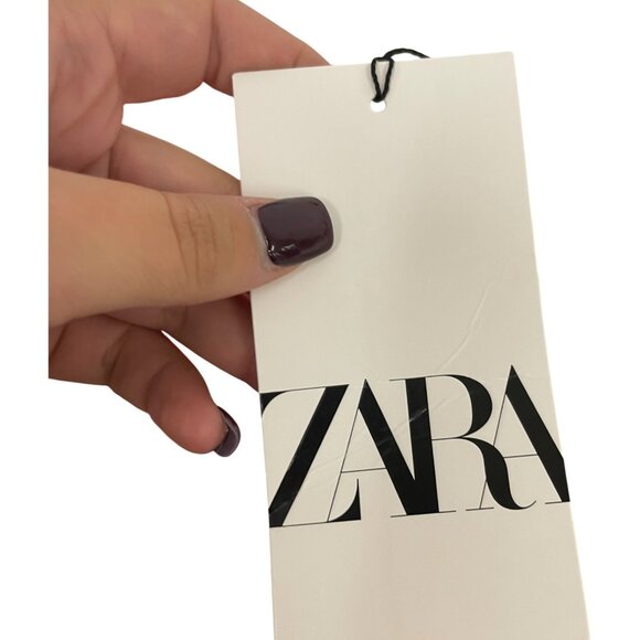 Zara Womens satin Skirt Medium M Red Floral Printed Midi Length 8702/069 NWT - Picture 11 of 15